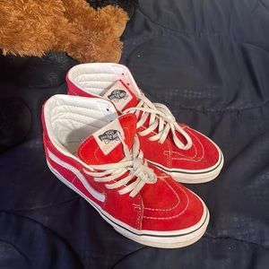 Red high top Vans
